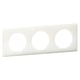 Plaque pour appareillage CELIANE LAQUE - 3 poste - blanc