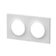 Plaque pour appareillage ODACE STYL - 2 poste - blanc - 85x156 mm
