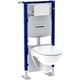 Bâti-pack RENOVA pour WC suspendu Duofix 112 cm avec réservoir à encastrer Sigma 12 cm plaque de déclenchement Sigma01 et WC suspendu Renova