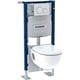 Bâti-pack DUOFIX pour WC suspendu RENOVA semi-caréné112 cm avec réservoir à encastrer Sigma 12 cm plaque de déclenchement Sigma20