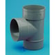 Té pied de biche égal 87°30 PVC - 100 mm