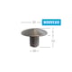 Clous podotactiles inox 304 à sceller diamètre 25 mm sachet de 200 pièces