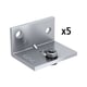 Equerre pour fixation murale 2529-5 sachet de 5 pièces acier à visser
