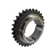 Pignon double à moyeu amovible à denture trempée