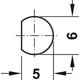 Tringle demi-ronde pour serrure espagnolette longueur 2000 mm