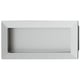 Poignée de meuble coquille rectangulaire zamak aspect aluminium 138 x 69 mm