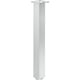 Pied de table carré réglable hauteur 720 mm aluminium aspect inox