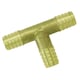 Jonction té cannelé cylindrique en laiton