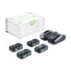 Pack batteries et chargeur pour outillage électroportatif 577104 - 4 batteries 18V 4Ah - 2 chargeurs rapides - coffret