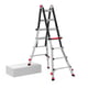 Échelle FLEX-UP+ pliable avec pieds réglables 4 marches et 4 échelons hauteur de travail 4,98 mètres