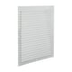 Grille d'aération 436 aluminium estampée en applique sans moustiquaire blanc 300 x 300 mm