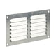 Grille d'aération 436 aluminium estampée en applique avec moustiquaire argent 400 x 400 mm
