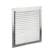 Grille d'aération 436 aluminium estampée en applique sans moustiquaire argent 250 x 250 mm