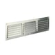 Grille d'aération 436 aluminium estampée en applique sans moustiquaire argent 400 x 100 mm