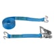 Sangle d'arrimage 2 parties 917/1066/6 bleu 6 mètres 1000 daN à cliquet crochets écartés