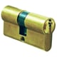 Cylindre européen 2 entrées 5 goupilles en laiton poli - varié - 30 x 30 mm
