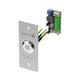 Bouton poussoir PB19VB_BBL-E led bicolore sur plaque étroite et braille buzzer et temporisation