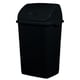 Poubelle à trappe basculante CLAP GREEN - 50 L - noire