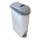 Poubelle à pédale hygiène féminine HERA - 15 L - gris / blanc