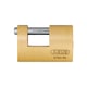 Cadenas rectangulaire monobloc laiton SERIE 82 avec 2 clés largeur du coffre 90 mm