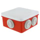 Boîte de dérivation étanche OPTIBOX 960° rouge clipsable - 80 x 80 x 42 mm