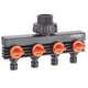 Raccord double robinet 4 voies vrac