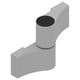 Paumelle pour menuiserie aluminium DIAM 2 lames entraxe 93 mm réglage 3D DS8032
