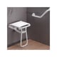 Siège de douche escamotable standard - blanc