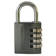 Cadenas à combinaison - Coffre aluminium - Anse acier - 4 molettes - Largeur 40 mm