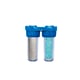 Filtre duplex pour traitement d'eau domestique - 13 x 27,5 x 31,5 cm - FF20 x 27 mm - Avec cartouche Oui