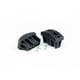 Sabot enveloppant nervuré noir pour échelle aluminium - Section : 76 mm (la paire)