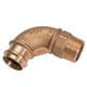 Coude bronze 90° à sertir mâle femelle