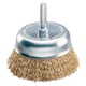 Brosse coupe à fils ondulés en acier sur tige - Ø extérieur 50 mm - Ø du fil 0,3 mm