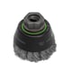 Brosse coupe à fil torsadé en inox M14 - Ø extérieur 65 mm - Ø du fil 0,5 mm