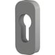 Rosace ovale Quad clé I (paire) finition gris RAL 9006B