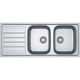 Évier de cuisine inox 2 cuve Flash FLN 621 à encastrer - 1160 x 500 mm