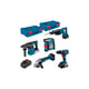 Lot de 4 outils électroportatif 18V 0615A5007S - Perceuse à percussion GSB 18V-65+Meuleuse angulaire sans fil GWS 18V-11+Perforateur sans fil GBH 18V-26+Scie sabre sans fil GSA 18V-LI+Projecteur GLI 18V-1200 C+Chargeur GAL 18V-160+3 batteries GBA 5Ah