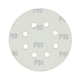 Disque abrasif appliqué gamme Merchandising - 8 trous - Diamètre 125 mm - Grain 50/80/120 - Pochette de 25 pièces