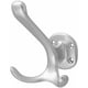 Patère 3 têtes sur platine hauteur 100 mm - aluminium - argent