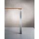 Pied de table réglable carré hauteur 710 mm acier satiné jeu de 4