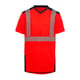 T-shirt haute visibilité manches courtes BALI5 rouge/marine