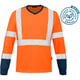 T-shirt LUCIUS OGT manches longues HV - orange et marine