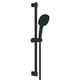 Ensemble de douche 2 jets 8l avec barre 600 mm Tempesta Cube 110 Matt Black