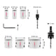 Coffret de 6 scies trépans HSS multimatériaux - 20 à 68 mm