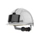 Casque de protection EVOLite® ventilé avec porte-badge et CR2 gris - blanc