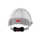 Casque de protection EVOLite® ventilé avec porte-badge et CR2 gris - blanc
