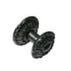 Bouton de porte fonte DAHLIA époxy noir à tige universelle époxy noir