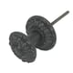 Bouton de porte fonte DAHLIA époxy noir fixation sur platine