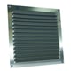 Grille d'aération 436 aluminium estampée en applique avec moustiquaire argent 200 x 200 mm