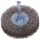 Brosse circulaire sur tige à fils ondulés en inox